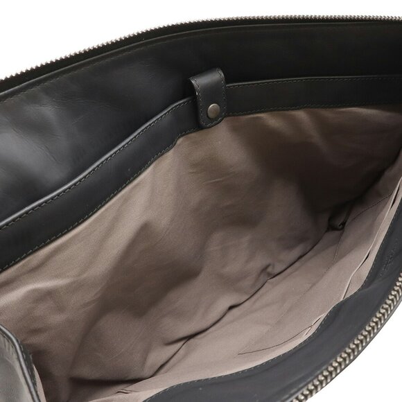 BOTTEGA VENETA Black Leather Intrecciato Clutch Bag - Picture 6 of 8